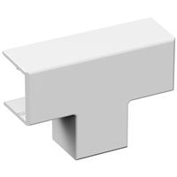 D-Line Mini Trunking Flat Tee 16mm x 16mm in White