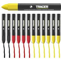 Tracer Crayon Marker Mixed (12 Pack) in Red/Yellow/Black Plastic