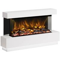 Be Modern Pryzm Evento Electric Timber Fireplace 54" 1000-3SL in Ash White