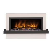 Be Modern Pryzm Vardo Electric Timber Fireplace 57" & Anthracite with Plinth in Cashmere