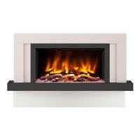 Be Modern Pryzm Vardo Electric Timber Fireplace 53" & Anthracite with Plinth in Cashmere