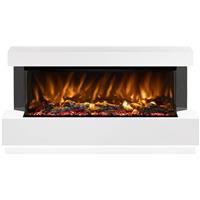 Be Modern Pryzm Evento Electric Timber Fireplace 64" 1250-3SL in Ash White