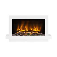 Be Modern Pryzm Huxton Electric Wall Mounted Fireplace 41" in Ash White