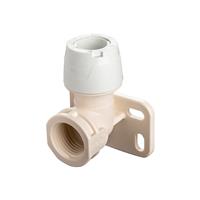 Hep2O Keyless Wall Plate Elbow 15mm x 1/2" in White