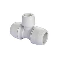 Hep2O Keyless Branch Reduced Tee 22 x 22 x 15mm in White