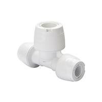 Hep2O Keyless Double End Reduced Tee 10 x 10 x 15mm in White