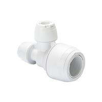 Hep2O Keyless Branch & One End Reduced Tee 22 x 10 x 10mm in White