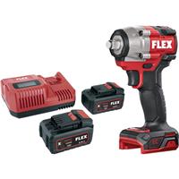Flex 18V Brushless 1/2" Compact Cordless Impact Wrench 2 x 5.0Ah in Black/Red