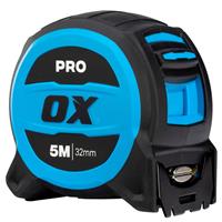 OX Pro Tuff Blade Magnetic Metric Tape Measure 5m in Cyan Rubber