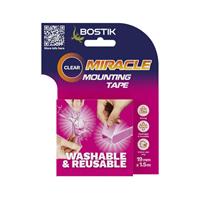 Bostik Miracle Mounting Tape 19mm x 1.5m in Clear