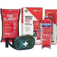 Fire Chief Home & Travel Safety Kit 3 Piece Set in Red