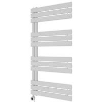 Azur Emilia Open Electric Designer Panel Towel Radiator 1200 x 600mm in White Aluminium