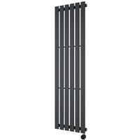 Azur Emilia Electric Designer Radiator 1600 x 448mm in Anthracite Aluminium