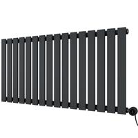Azur Emilia Electric Designer Radiator 600 x 1208mm in Anthracite Aluminium