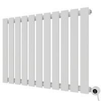 Azur Emilia Electric Designer Radiator 600 x 828mm in White Aluminium