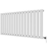 Azur Emilia Electric Designer Radiator 600 x 1208mm in White Aluminium