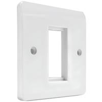Honeywell MK Logic Plus Euro Module Front Plate 1 Gang 25 x 50mm in White
