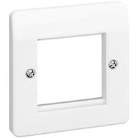 MK Logic Plus Euro Module Front Plate 1 Gang 50 x 50mm in White