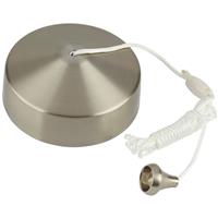 Wessex Electrical Wessex Ceiling Pull Cord Switch Brushed in Steel