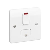 MK Logic Plus DP Switched Fused Spur 13A with Neon in White