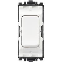 Honeywell MK Single Pole Push Grid Switch 10A 2 Way in White