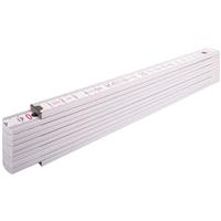 Stabila 1407 Wooden Folding Rule 2m/6ft in White Steel