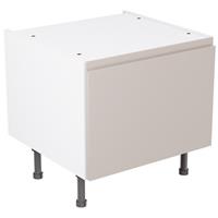 Kitchen Kit Flatpack J-Pull Kitchen Cabinet Belfast Sink Base Unit Gloss 600mm in Light Grey