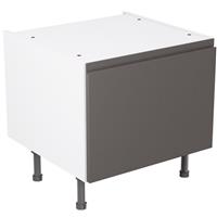 Kitchen Kit Flatpack J-Pull Kitchen Cabinet Belfast Sink Base Unit Gloss 600mm in Graphite