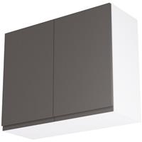 Kitchen Kit Flatpack J-Pull Kitchen Cabinet Wall Unit Gloss 900mm in Graphite