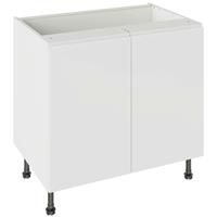 Kitchen Kit Flatpack J-Pull Kitchen Cabinet Base Unit Gloss 900mm in White