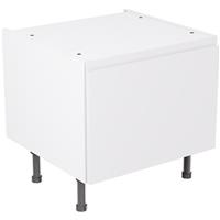 Kitchen Kit Flatpack J-Pull Kitchen Cabinet Belfast Sink Base Unit Gloss 600mm in White