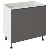 Kitchen Kit Flatpack J-Pull Kitchen Cabinet Base Unit Matt 900mm in Graphite