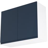 Kitchen Kit Flatpack J-Pull Kitchen Cabinet Wall Unit Matt 900mm in Indigo Blue