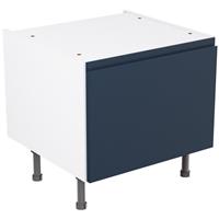 Kitchen Kit Flatpack J-Pull Kitchen Cabinet Belfast Sink Base Unit Matt 600mm in Indigo Blue