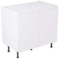 Kitchen Kit Flatpack J-Pull Kitchen Cabinet Base Unit Matt 900mm in White
