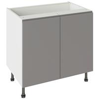 Kitchen Kit Flatpack J-Pull Kitchen Cabinet Base Unit Matt 900mm in Dust Grey