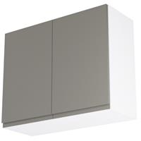 Kitchen Kit Flatpack J-Pull Kitchen Cabinet Wall Unit Matt 900mm in Dust Grey