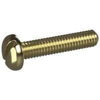 Screw-Tite Slotted Pan Screw M4 x 20mm (100 Pack) in Brass