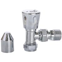 Flume Angled Manual Radiator Valve 15mm x 1/2" in Chrome
