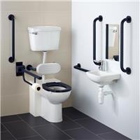 Armitage Shanks Contour 21+ Doc M Pack Right Hand Rails in Blue