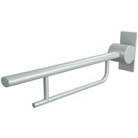 Armitage Shanks Contour 21 Support Rail Hinged Arm 80cm White in Silver