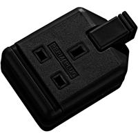 Masterplug Heavy Duty Rewireable Trailing Socket 1 Gang in Black