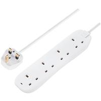 Masterplug Extension Lead 4 Gang 5m with LED in White