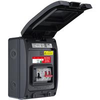 BG Sync Energy EV Charger Populated Consumer Unit 5 Way IP66 100A Main Switch 40A Bi-Directional RCBO Type 2 SPD in Anthracite Grey