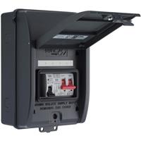 BG Sync Energy EV Charger Populated Consumer Unit 5 Way IP65 100A Main Switch 40A MCB Type 2 SPD in Anthracite Grey