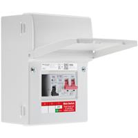 BG Sync Energy EV Charger Populated Consumer Unit 5 Way IP20 100A Main Switch 40A MCB Type 2 SPD in White