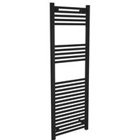 Flume Flat Ladder Towel Radiator Matt 1400mm x 500mm 2032 BTU in Black