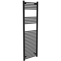 Flume Flat Ladder Towel Radiator Matt 1600mm x 500mm 2326 BTU in Black