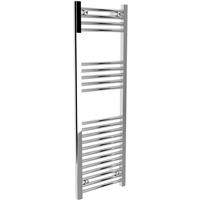 Flume Flat Ladder Towel Radiator 1200mm x 400mm 1009 BTU in Chrome