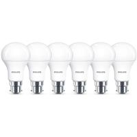 Philips A60 B22 LED Light Bulb GLS Frosted Warm 13W 1521lm (6 Pack) in White
